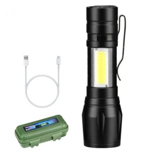 Home 14 Mini Usb Flashlight With Case - 3800Lm Powerful &Amp; Rechargeable